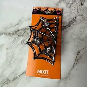 Mixit Silver Spider Web Hair Clips